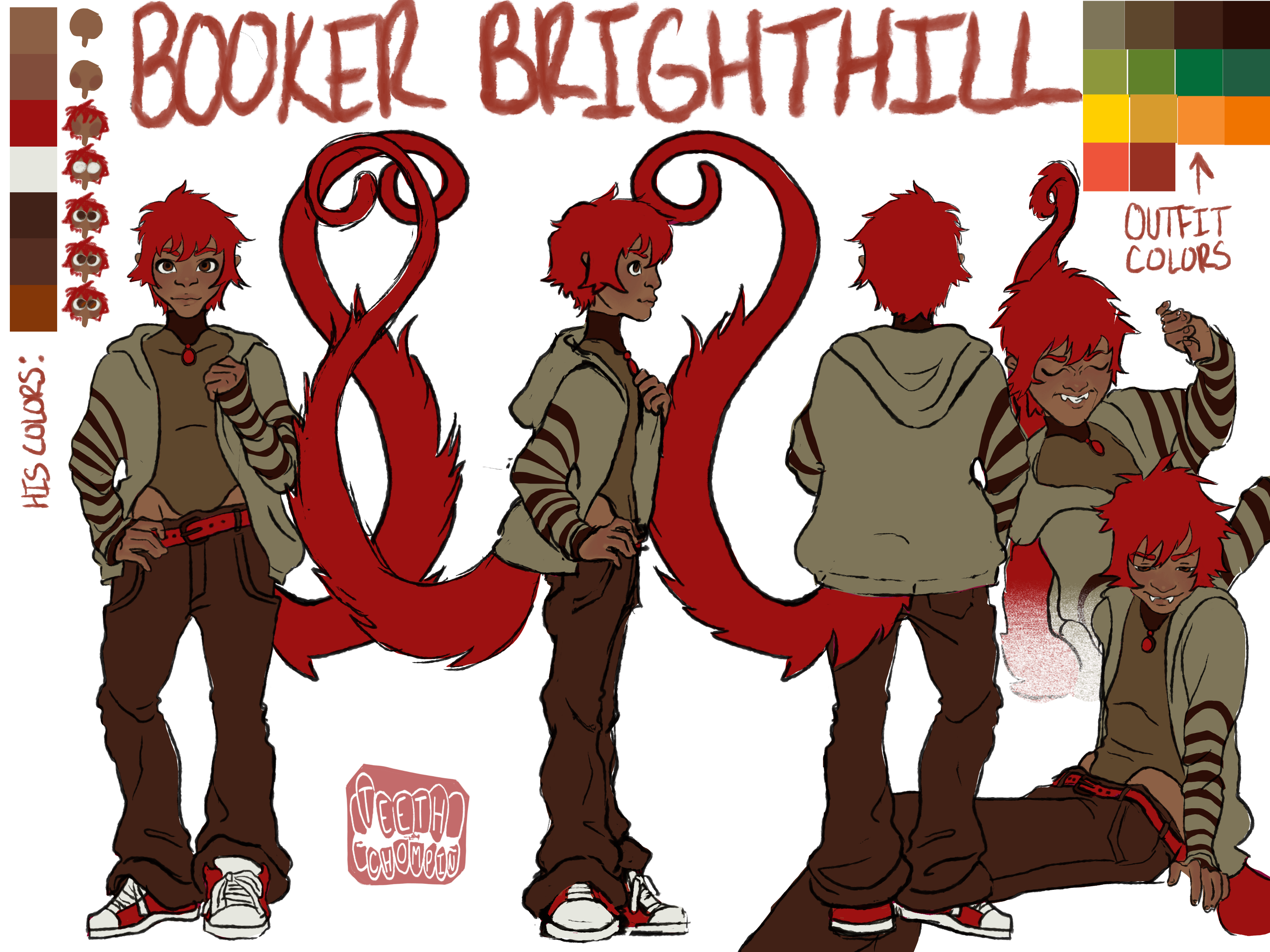 booker Brighthill's character sheet